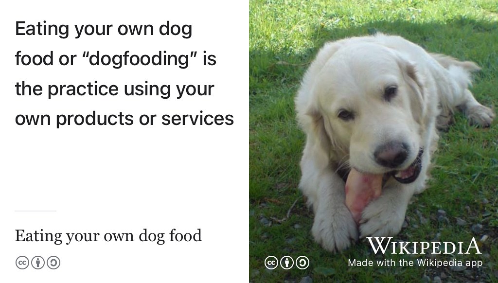 Reading your own writing (aloud) is like eating your own dog food. It’s a simple and proven technique for improving your written communication in job applications such as covering letters, CVs, personal statements and the like. Picture of a dog chowing on a tasty pig’s trotter (omnomnom) by Denhulde on Wikimedia Commons w.wiki/3a2r adapted using the Wikipedia App