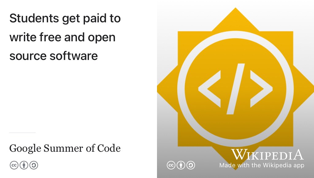 Large well known organisations like Google have a range of schemes and competitions that allow you to get their name on your CV, without working for them directly as an employee. Google Summer of Code summerofcode.withgoogle.com is just one example, where students get paid to write free and open source software (FOSS). (Googler 2023) 🌞
