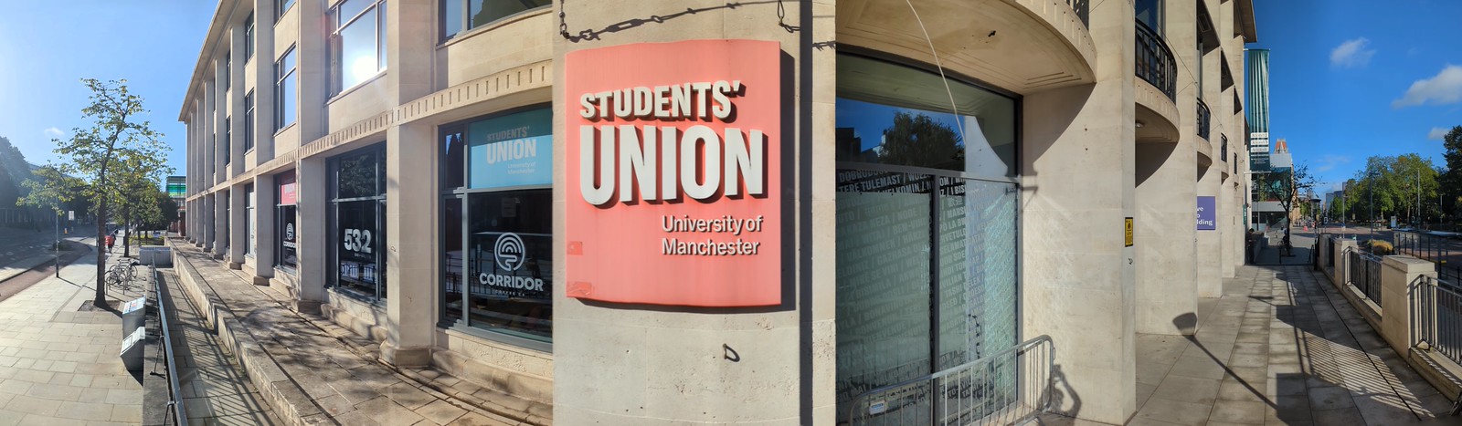 The Students’ Union at the University of Manchester on the Oxford Road.