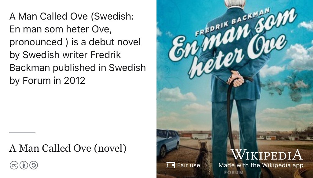 a man called ove is a novel by Swedish author Fredrik Backman, published in 2012. The story revolves around the character Ove, a grumpy yet loveable man who finds his solitary world turned upside down when a lively young family moves in next door. (Backman 2012)