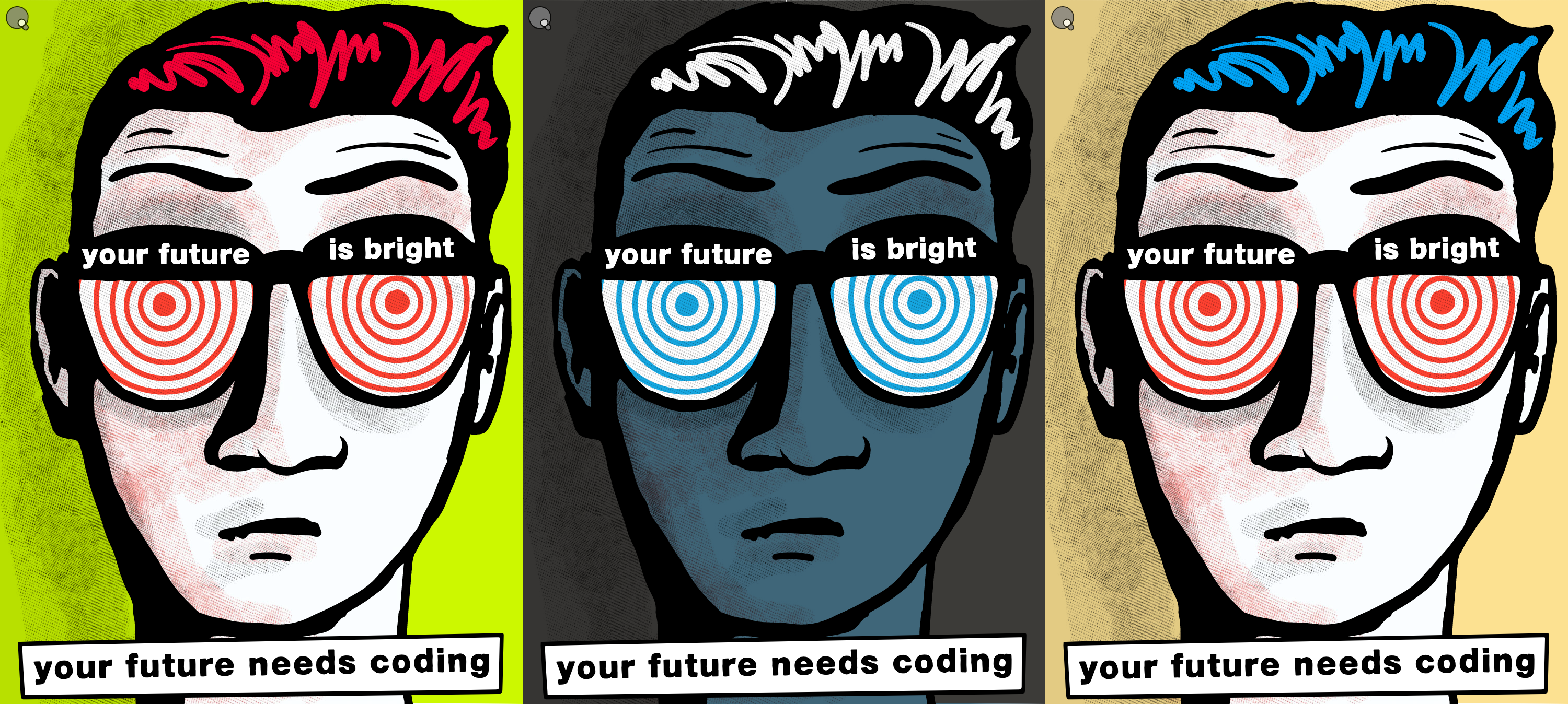 Your future is bright, your future needs coding. You’re doing alright, getting good grades, the future’s so bright, you gotta wear shades. (MacDonald 1986) Shades by Visual Thinkery is licensed under CC BY-SA, remixed by Yours Truly. Make your own at remixer.visualthinkery.com/a/xrayspecs