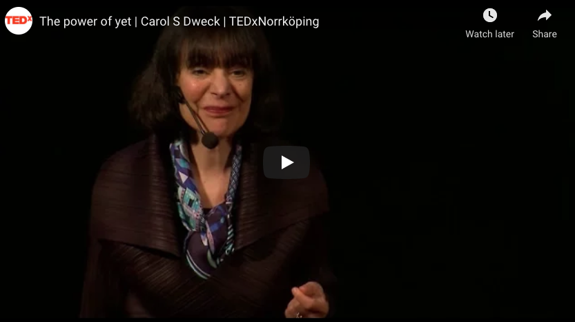 Psychologist Carol Dweck explains the power of not yet and the growth mindset (Dweck 2014)