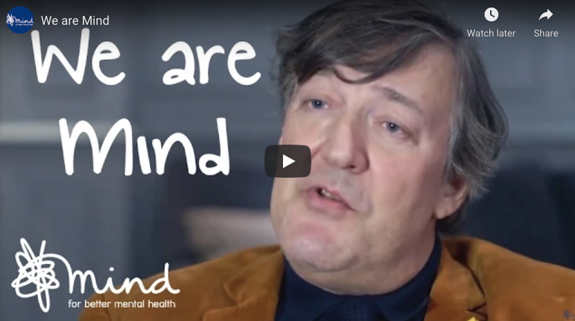 Stephen Fry, President of Mind, describes how MIND tackles misconceptions around mental health and social stigmas. [@youtube-we-are-mind] 